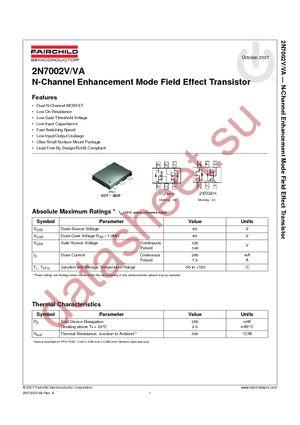 2N7002VA datasheet  